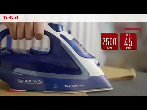 Fier de calcat cu abur Tefal EASYGLISS PLUS FV5715E0, 2400 W, jet de abur 190 g/minut, abur variabil 45 g/min, Tehnologia Durilium AirGlide, alb  /bl [2]