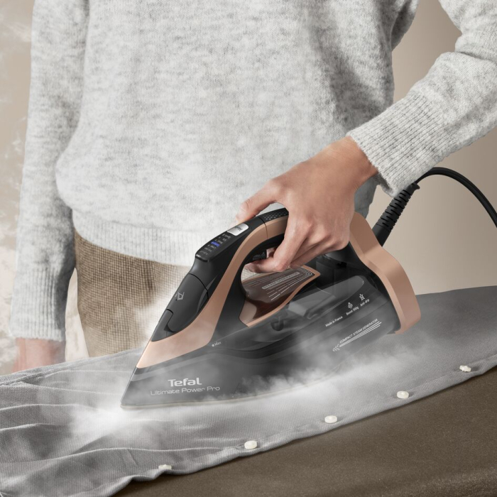Fier de calcat cu abur Tefal Ultimate Power Pro FV9E50E0, 3200W, jet de abur 300 g/min, abur variabil 0-85 g/min, panou comanda LED, oprire automata [9]