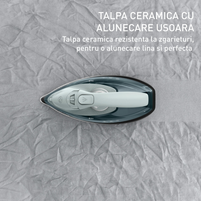 Fier de calcat fara fir Tefal Freemove Power FV6670E0, 2600W, jet abur 220 g/min, abur variabil 0 - 40 g/min, recipient apa 250 ml, sistem anticalcar, [3]