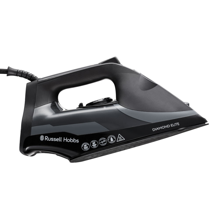 Fier de calcat Russell Hobbs Diamond Elite, talpa diamant, abur puternic, jet abur 220g, rezervor 350ml, alb [5]