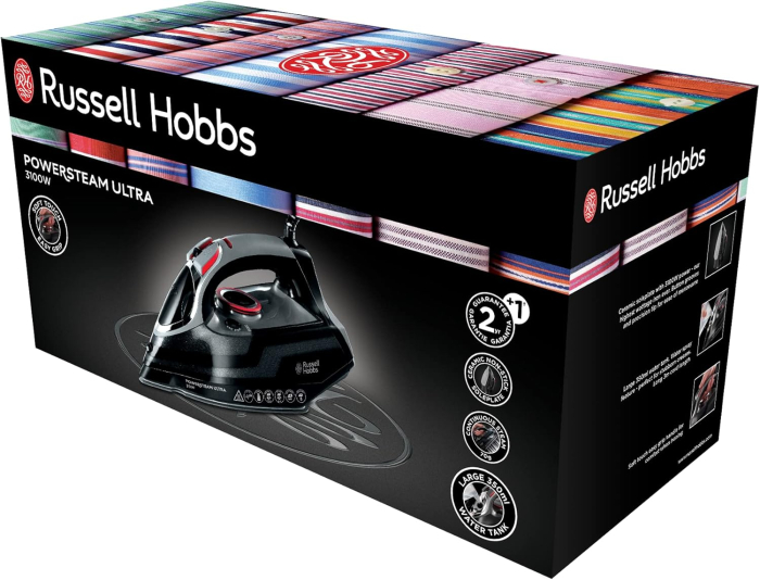 Fier de calcat Russell Hobbs Power Steam Ultra, talpa ceramica, abur puternic, jet abur 200g, abur continuu 50g, alb [2]