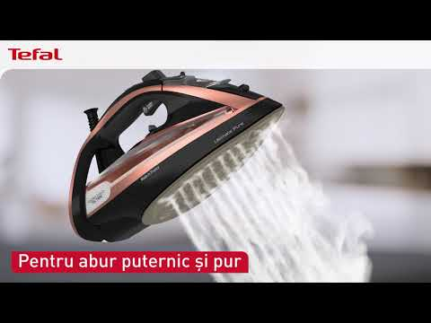 Fier de calcat Tefal Ultimate Pure FV9847E0, 3200W, jet abur 260g/min, abur variabil 0-60g/min, rezervor 350ml, talpa Durilium AirGlide AutoClean, opr [2]