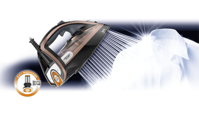 Fier de calcat Ultimate Pure FV9867E0, tehnologie exclusiva Micro-Calc Filter, 3000 W, jet de abur 260 g/min, Durilium AirGlide AutoClean, roz & negr [6]