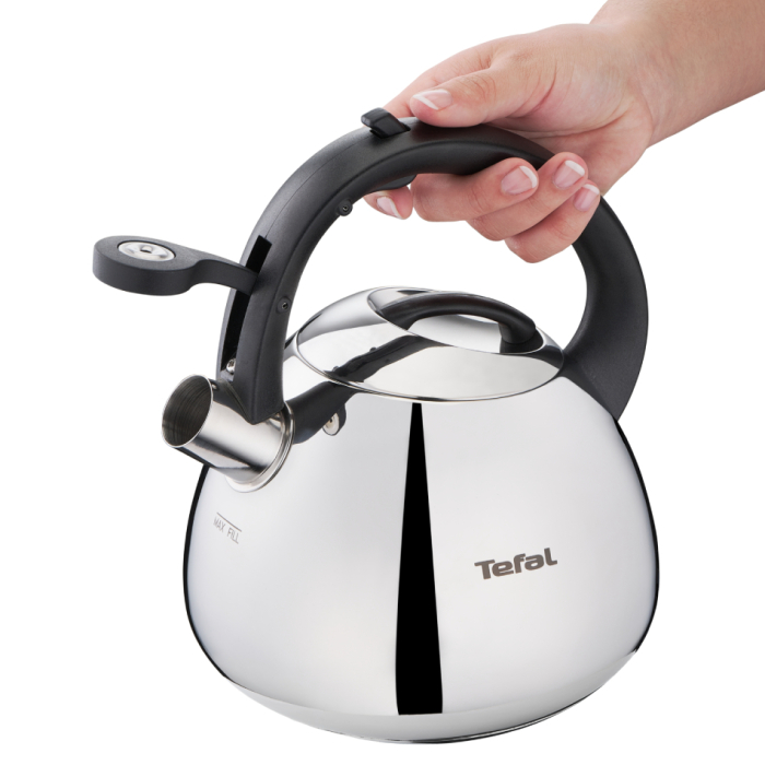 Fierbator apa clasic Tefal K2481574, capacitate 2.7L, capac detasabil, inductie, maner ergonomic, sistem inteligent deschidere - inchidere, inox [3]