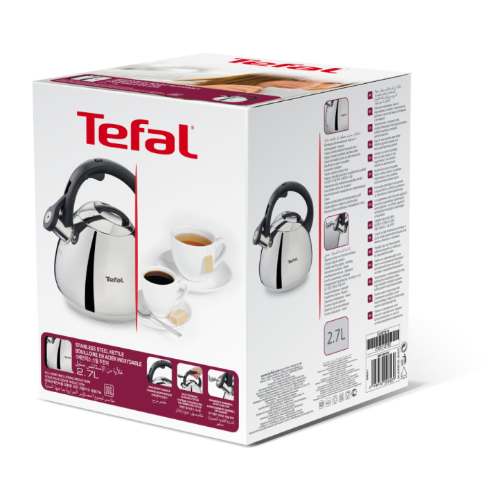 Fierbator apa clasic Tefal K2481574, capacitate 2.7L, capac detasabil, inductie, maner ergonomic, sistem inteligent deschidere - inchidere, inox [6]