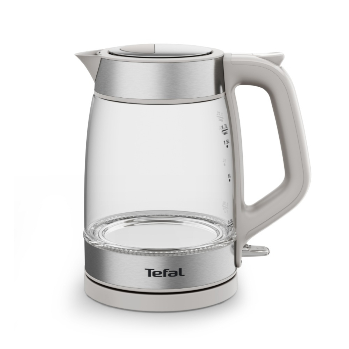 Fierbator apa Tefal KI605B30, 2200W, 1.7L, vas din sticla cu gradatii, iluminare ambientala, filtru detasabil, functie oprire automata, gri [2]