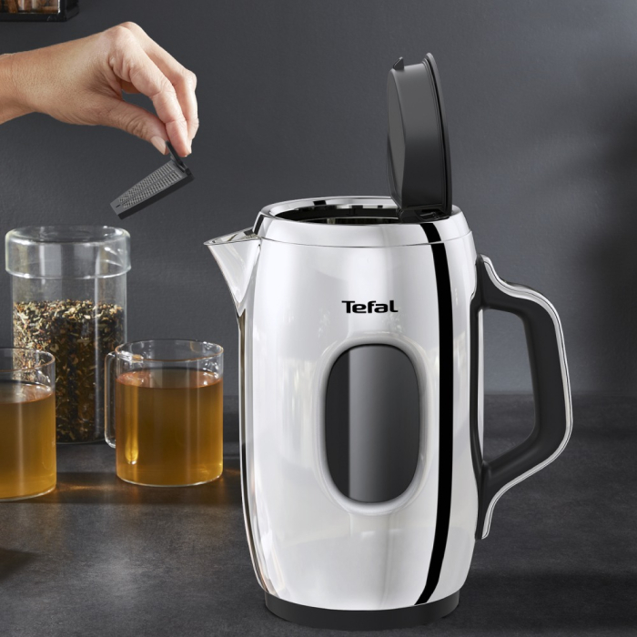 Fierbator apa Tefal Majestuo KI883D10, 2400W, 1.5L, filtru anticalcar detasabil, indicator nivel apa, baza rotativa 360°, indicator luminos, al [10]