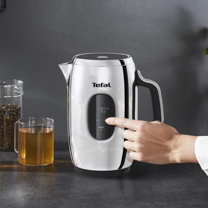 Fierbator apa Tefal Majestuo KI883D10, 2400W, 1.5L, filtru anticalcar detasabil, indicator nivel apa, baza rotativa 360°, indicator luminos, al [6]