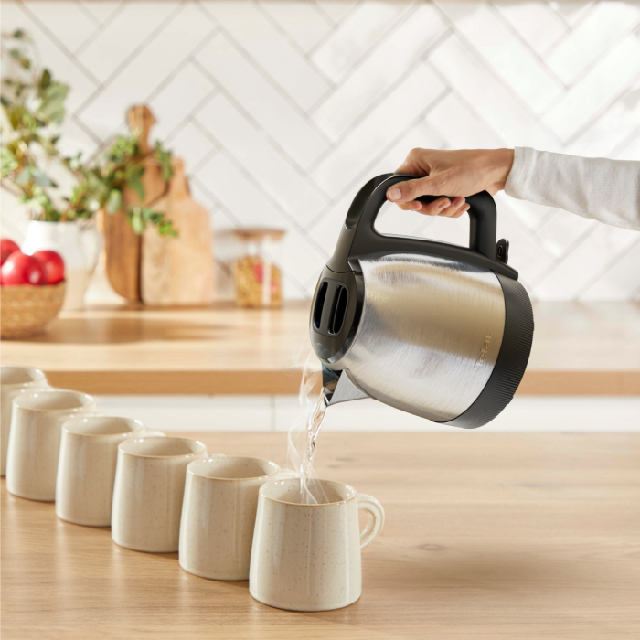 Fierbator de apa Tefal Express KI1E0DE0, 2000 W, 1.2 L, inox, oprire automata, filtru anticalcar detasabil, baza rotativa 360°, capac rabatabil, desi [7]