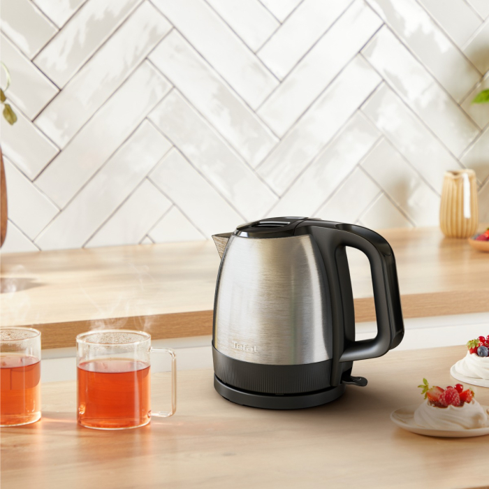 Fierbator de apa Tefal Express KI1E0DE0, 2000 W, 1.2 L, inox, oprire automata, filtru anticalcar detasabil, baza rotativa 360°, capac rabatabil, desi [8]