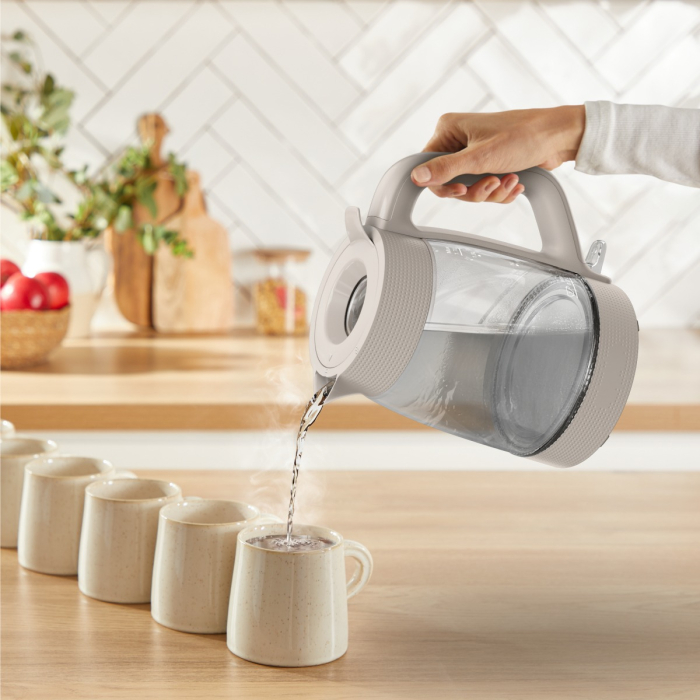 Fierbator de apa Tefal Morning KO2G0BE0, 2000 W, 1.7 L, vas din sticla cu gradatii, iluminare ambientala, filtru detasabil, functie oprire automata, b [7]
