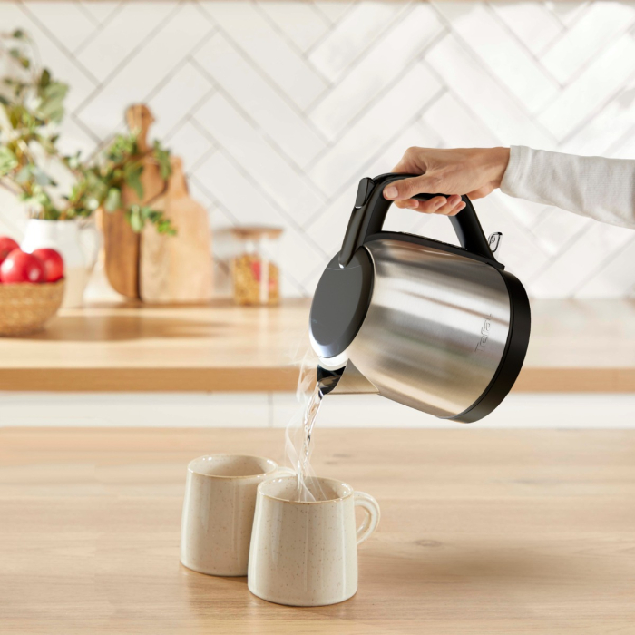 Fierbator de apa Tefal Subito Mini KO5S2DE0, 2400 W, 1 L, inox, baza rotativa, oprire automata, filtru detasabil, argintiu & negru [14]