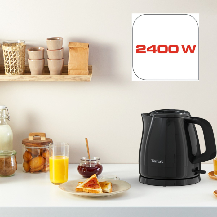 Fierbator de apa Tefal Vita KO153810, 2400 W, 0.8 L, filtru anticalcar, oprire automata, baza rotativa, negru [6]
