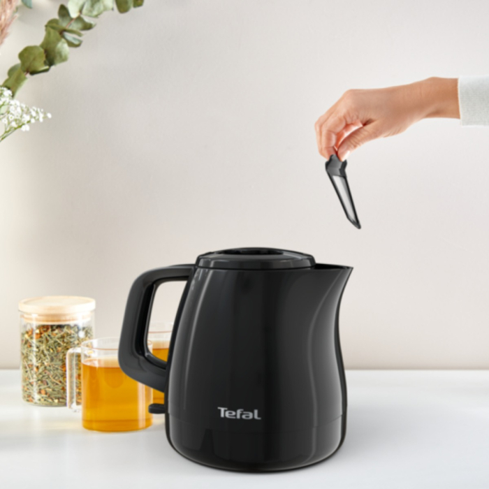 Fierbator de apa Tefal Vita KO153810, 2400 W, 0.8 L, filtru anticalcar, oprire automata, baza rotativa, negru [9]