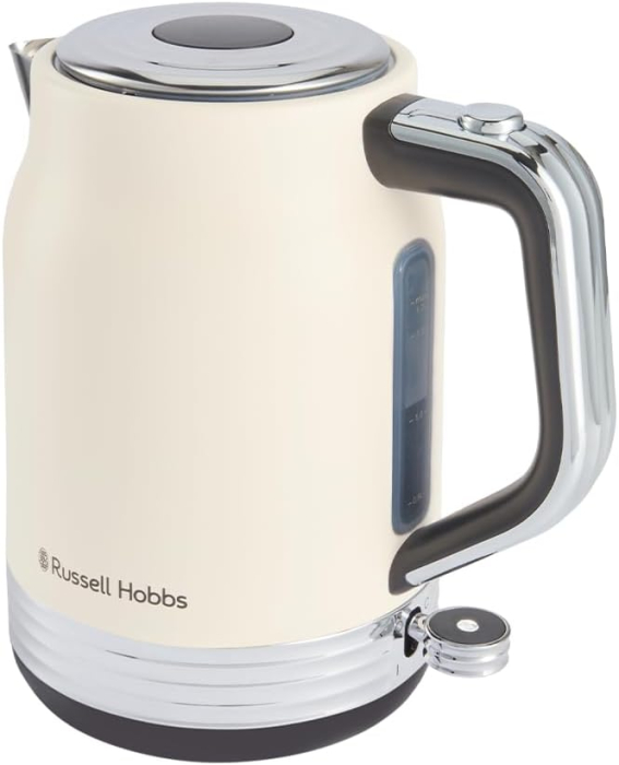 Fierbator electric Russell Hobbs 28640-70 Hanley Jasmine, 1.7L, 2400W, design vintage, becul de deschidere, depozitare cablu, Jasmine Crem [1]
