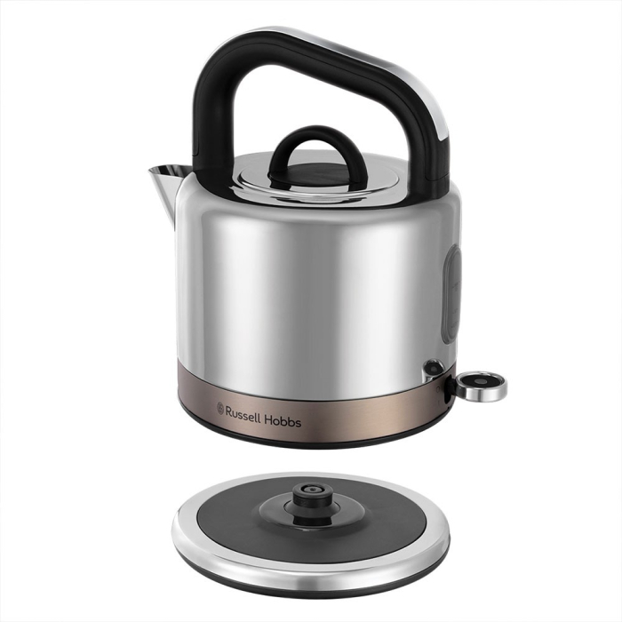 Fierbator Russell Hobbs Distinctions, 1.7L, 2400W, design premium, filtru calcar detasabil, baza 360°, titan [3]