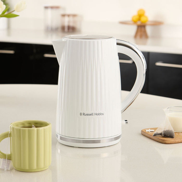 Fierbator Russell Hobbs Eden, 1.7L, 2400W, design modern, filtru calcar, indicator nivel apa, alb [3]
