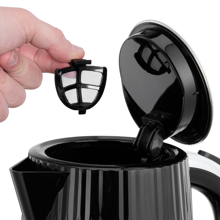 Fierbator Russell Hobbs Eden, 1.7L, 2400W, design modern, filtru calcar, indicator nivel apa, negru [2]