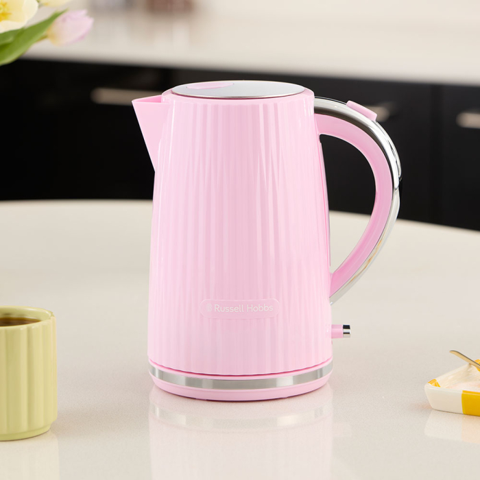 Fierbator Russell Hobbs Eden, 1.7L, 2400W, design modern, filtru calcar, indicator nivel apa, roz [5]
