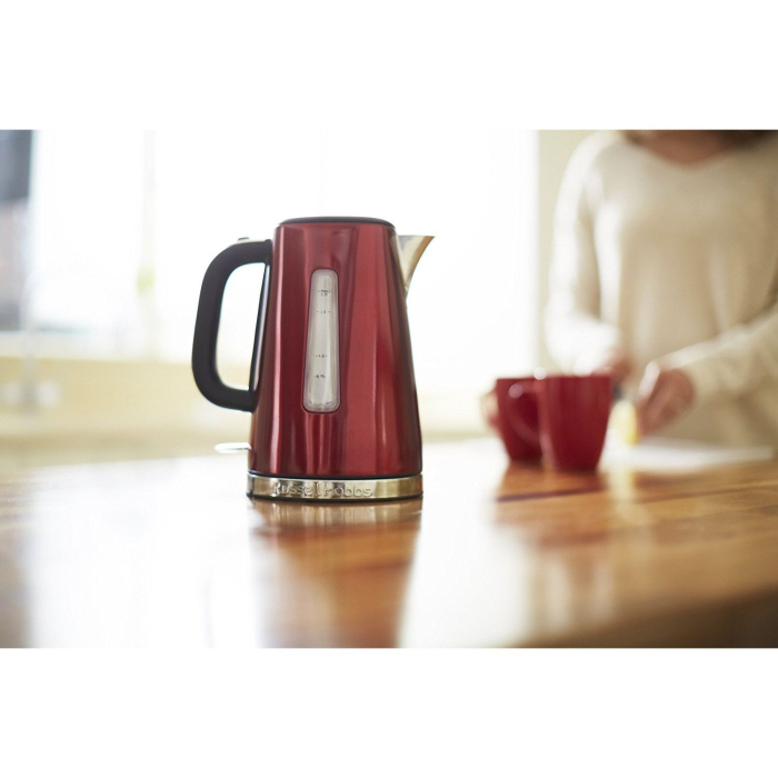 Fierbator Russell Hobbs Luna, 1.7L, 2400W, prajire rapida, filtru calcar detasabil, indicator nivel apa, rosu [3]