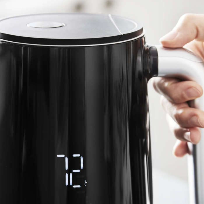Fierbator Tefal Smart'n Light KO851830, 1800W, ecran digital, capacitate 1.7L, 5 trepte temperatura, baza rotativa, interior inox, negru [5]