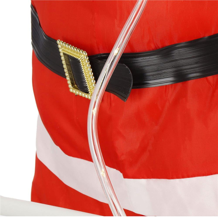 Figurina Craciun, Mos Craciun pe scara, cu iluminare LED, alimentare USB, pentru interior [11]