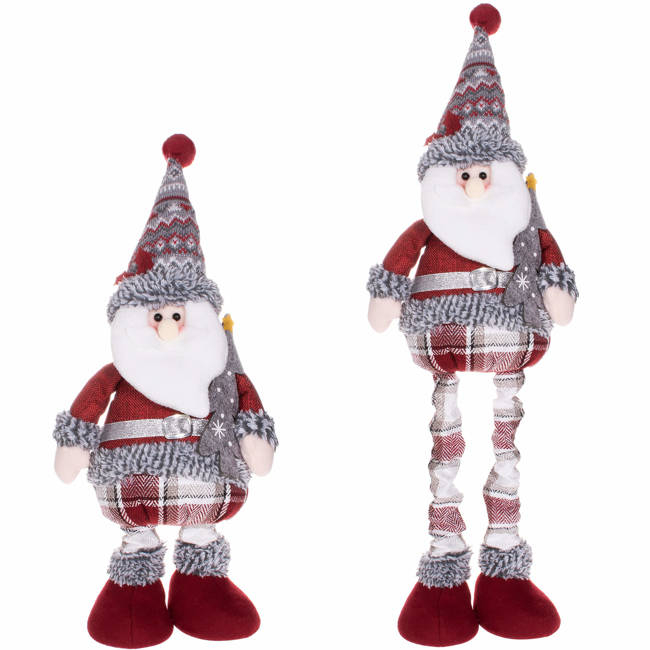 Figurina Craciun, Mos Craciun, picioare telescopice, inaltime extensibila 57-80cm [1]