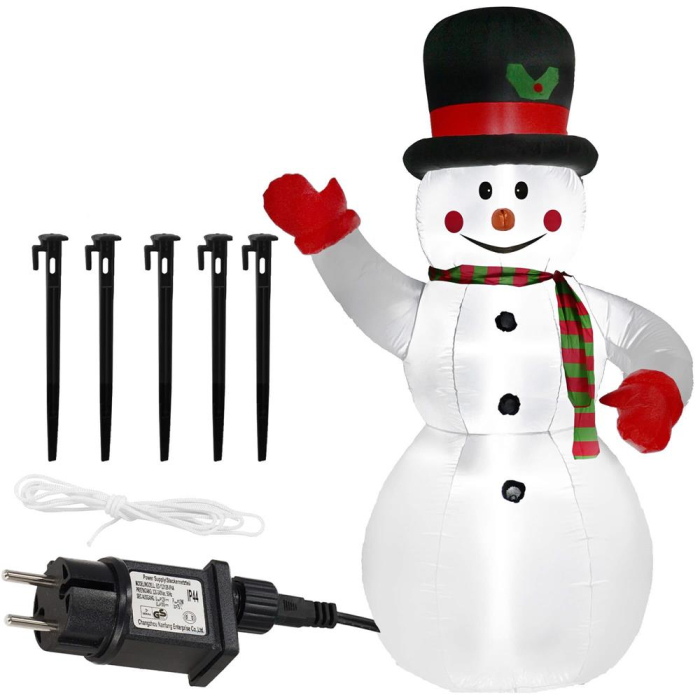 Figurina Craciun Om de Zapada, gonflabila, cu iluminare LED, umflare automata, 180cm [4]