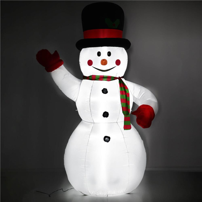 Figurina Craciun Om de Zapada, gonflabila, cu iluminare LED, umflare automata, 180cm [6]