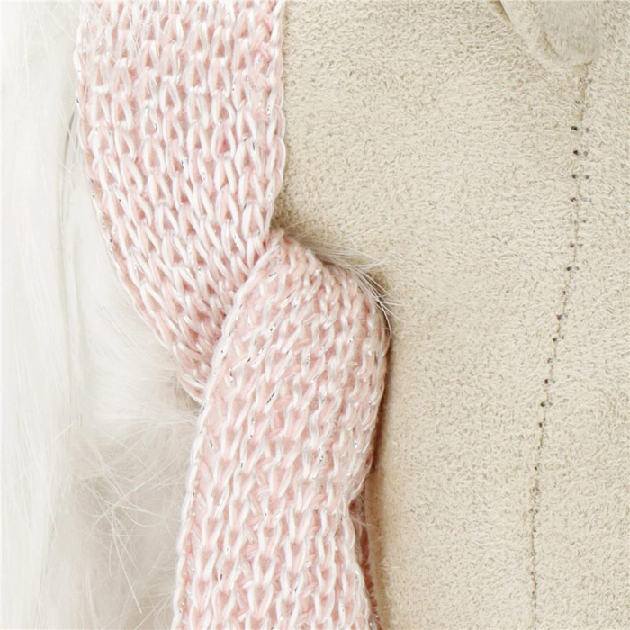 Figurina Craciun, Ren alb cu fular, inaltime 48cm [15]