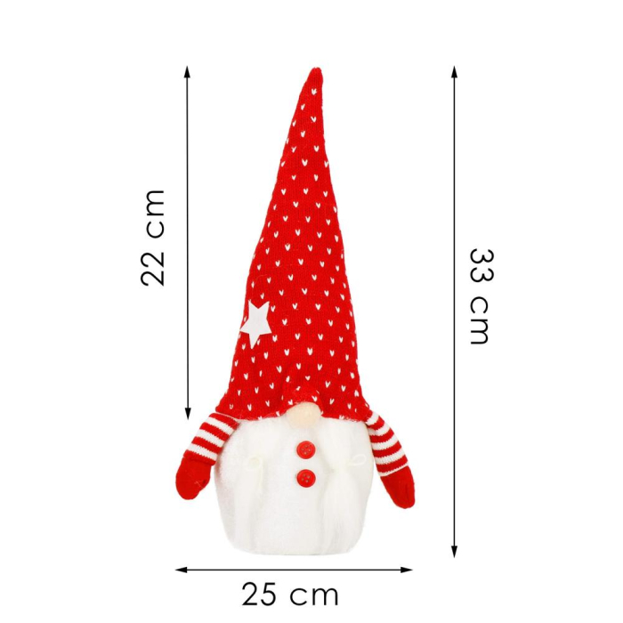 Figurina Craciun, Spiridus, cu iluminare LED, 33cm [15]