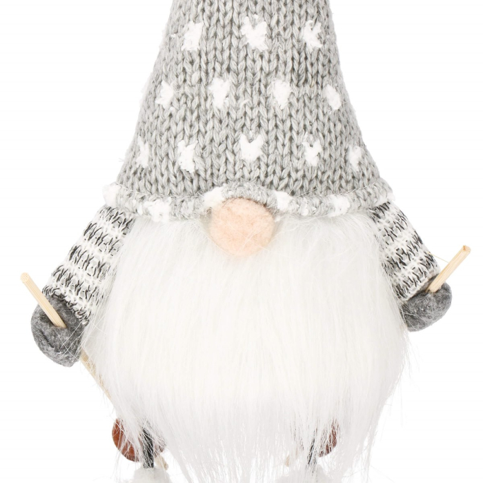 Figurina Craciun, Spiridus pe schiuri, inaltime 33cm [2]