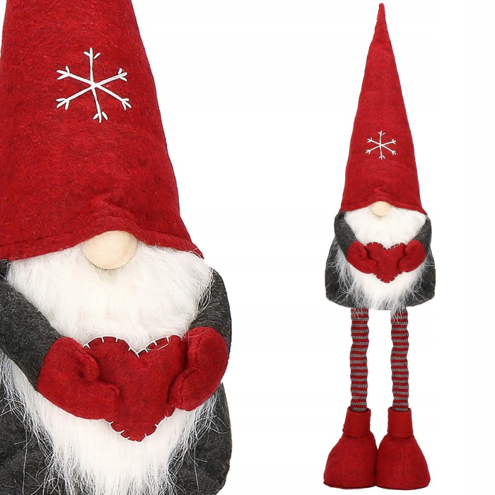 Figurina decorativa de Craciun, Gnom, picioare telescopice, inaltime extensibila 50-70cm [12]