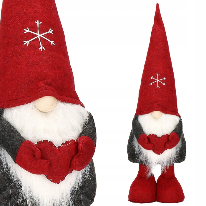 Figurina decorativa de Craciun, Gnom, picioare telescopice, inaltime extensibila 50-70cm [3]