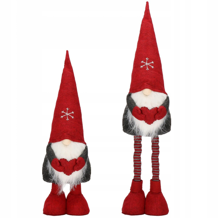 Figurina decorativa de Craciun, Gnom, picioare telescopice, inaltime extensibila 50-70cm [14]