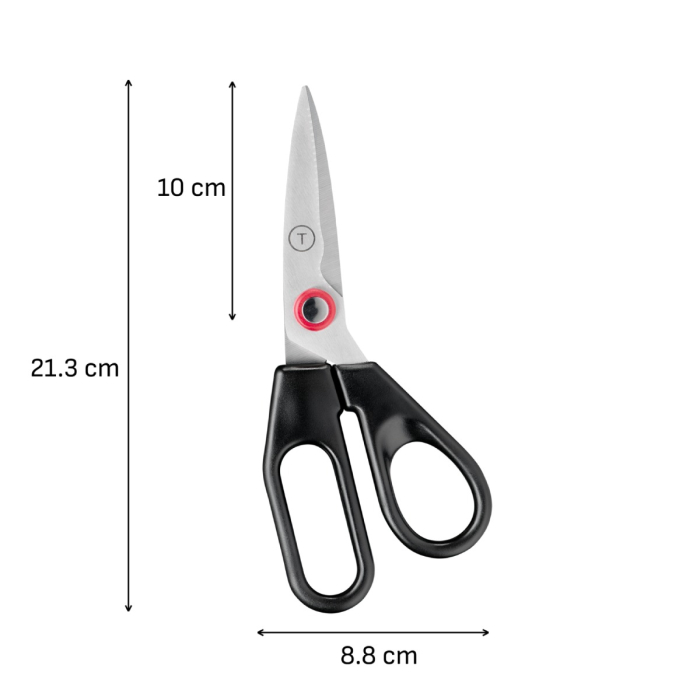 Foarfeca de bucatarie Tefal Ingenio K4271134, inox, lame detasabile, capac de protectie, compatibilitate cu masina de spalat vase, negru & rosu [15]