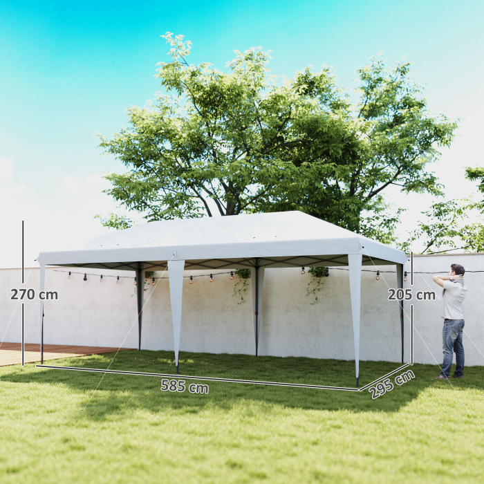  Foisor 6 x 3 m pentru gradina, pop-up pliabil, geanta inclusa, otel epoxidic, Oxford, densitate mare, gri [3]