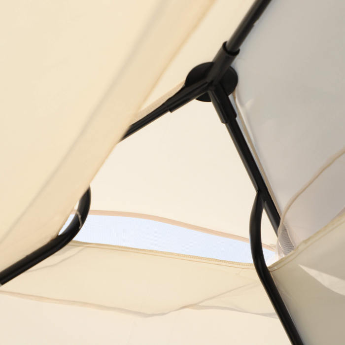  Foisor cu Canapea cu 3 locuri si plasa de tantari, 256x172x248cm Culoare Bej [9]