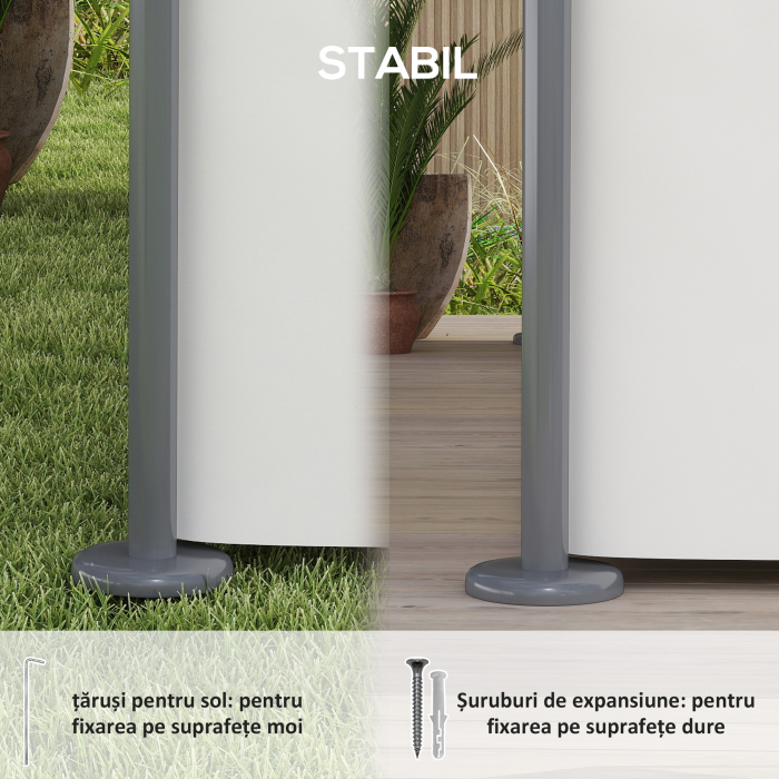  Foisor de Gradina 3x4 m cu Perdele Detasabile, Acoperis Dublu si Structura din Metal, Crem [7]