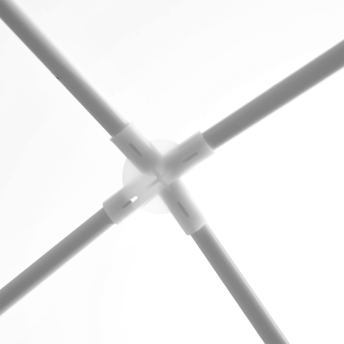  Foisor de Gradina cu Cadru din Otel pentru Exterior si Interior, 2.7x2.7m Alb [9]