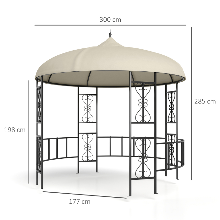  Foisor de Gradina Rotund de 3(m), Gazebo Elegant [3]