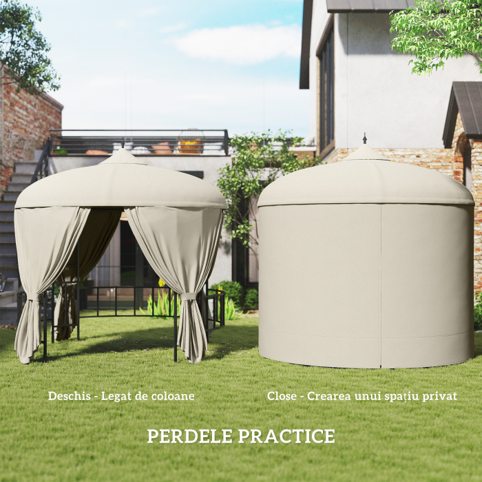  Foisor de Gradina Rotund de 3(m), Gazebo Elegant [6]