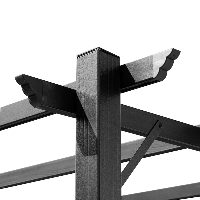  Foisor Pergola de Gradina 3X4m Prelata Culisanta in Poliester Impermeabil si Schelet in Aluminiu [9]