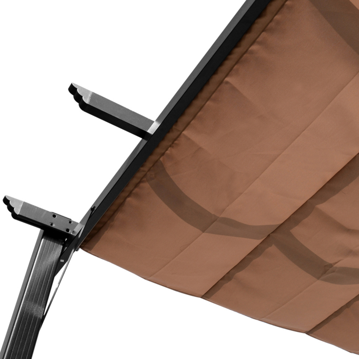  Foisor Pergola de Gradina 3X4m Prelata Culisanta in Poliester Impermeabil si Schelet in Aluminiu [8]