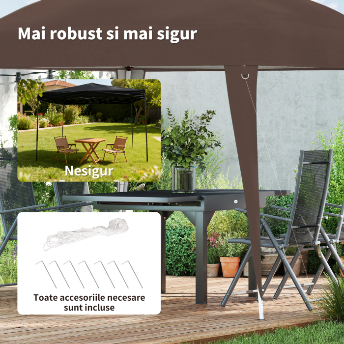  Foisor Pliabil 2.4x2.4m, Foisor de Gradina Structura [6]