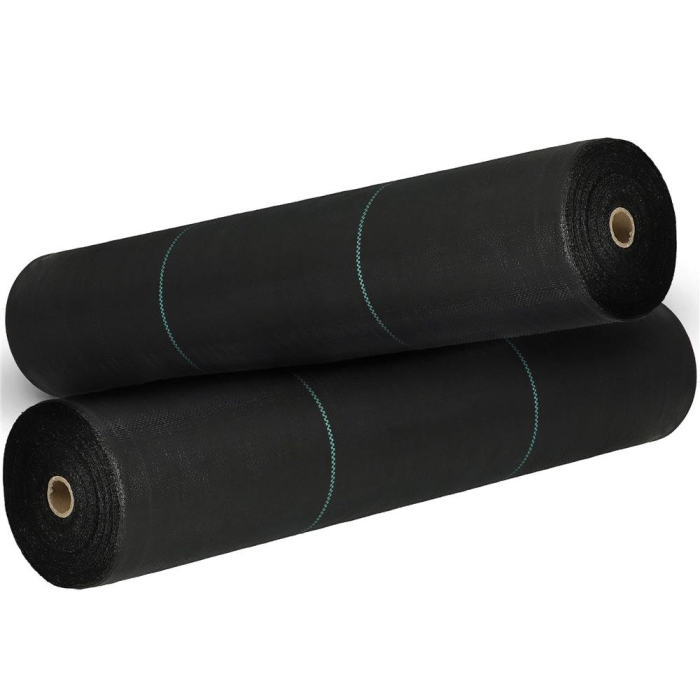 Agrotextil antiburuieni polipropilena 70g/m2 cu protectie UV, mentine umiditatea solului, 100x1.1 m, negru [20]