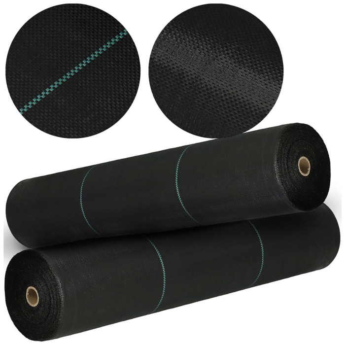 Folie agrotextil, mulcire, antiburuieni, filtru UV, 50 x 1.1metri, 135g/m2, negru [9]