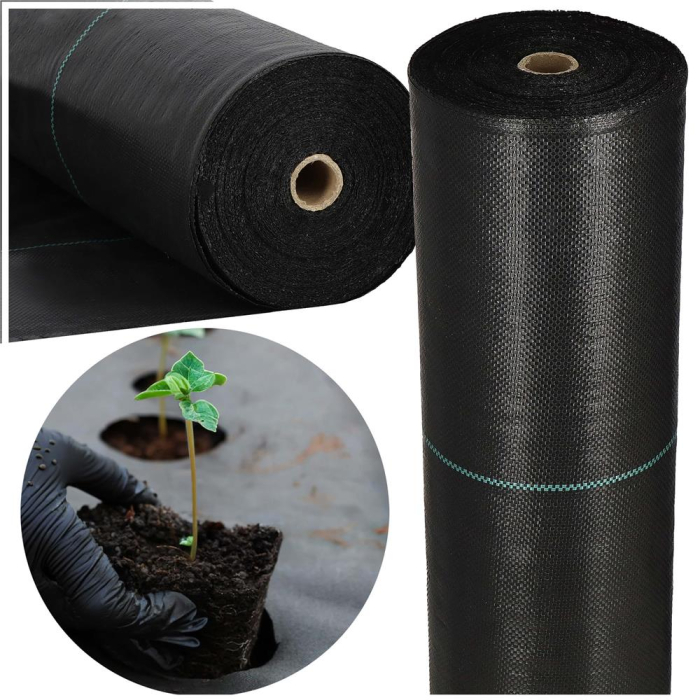Folie agrotextil, mulcire, antiburuieni, filtru UV, 50 x 1.6metri, 135g/m2, negru [11]