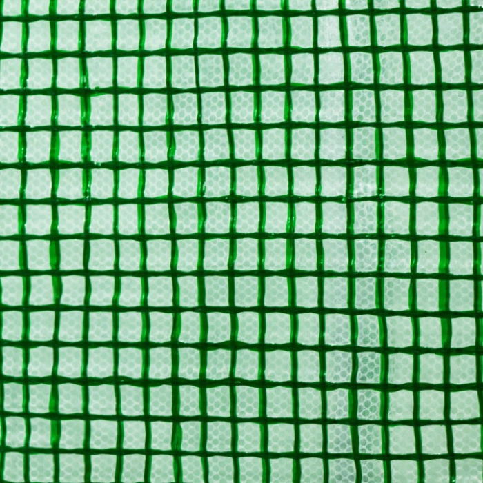 Folie pentru sera gradina 400x250x200 cm, 140 g/m², armata cu plasa, UV4, 9 ferestre, verde [8]