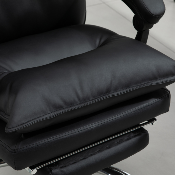  Fotoliu Birou Negru - Rabatabil, Suport Picioare & Ergonomic [8]